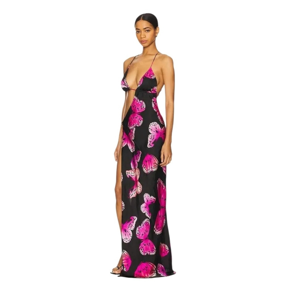 $330 CIN CIN Villa Butterfly Maxi Dress - Monarch XS - Picture 2 of 7